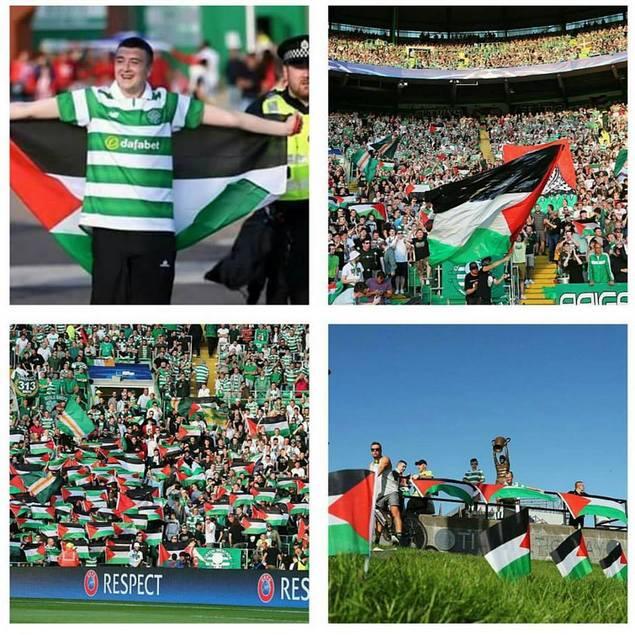 Hadapi Klub Israel, Fans Celtic Kibarkan Bendera Palestina