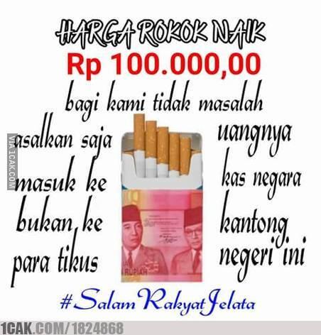 27 Meme Kocak Terkait Kenaikan Harga Rokok