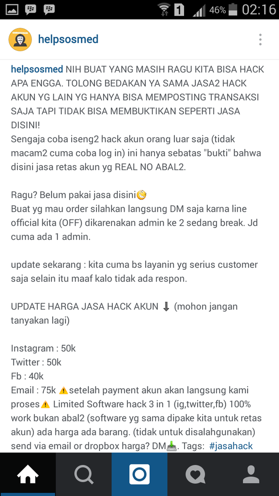 Jangan mau pake jasa @HELPSOSMED yang katanya bisa balikin akun sosmed. ini alasan!