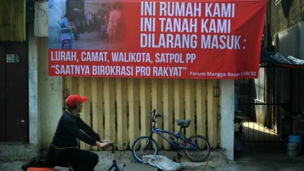 Warga Mangga Besar Siaga Tolak Penggusuran