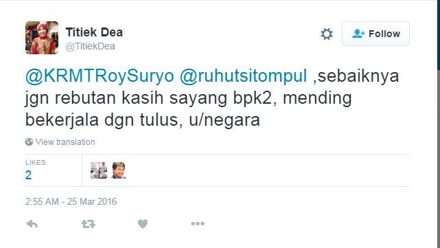 #Berebut kasih sayang SBY, Roy Suryo &amp; Ruhut Sitompul Ribut di Twitter