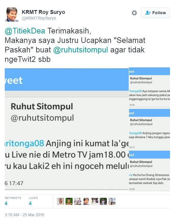 #Berebut kasih sayang SBY, Roy Suryo &amp; Ruhut Sitompul Ribut di Twitter