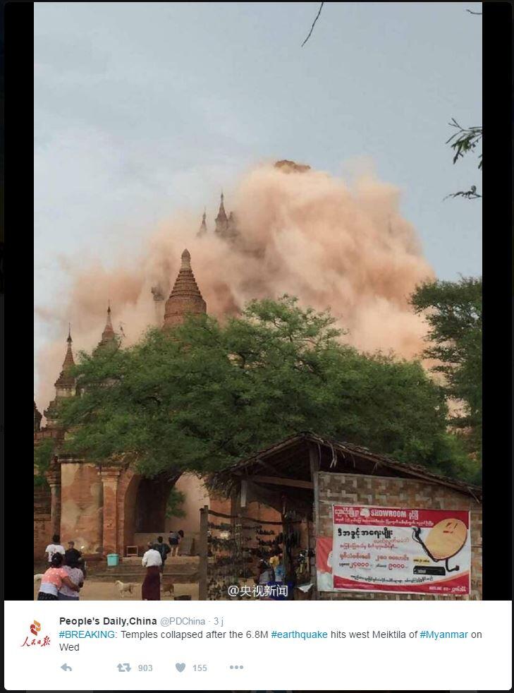 Myanmar Diguncang Gempa 6,8 SR