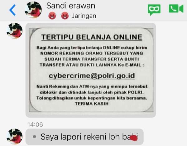 Percobaan Penipuan via bukti tranfer E Cash Mandiri