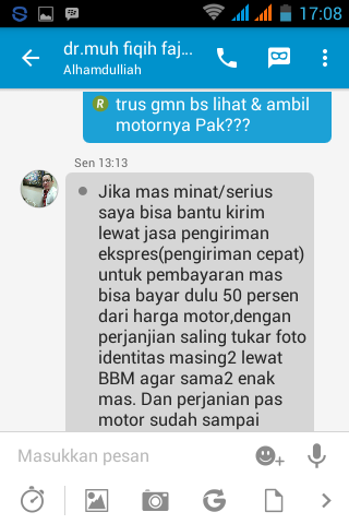 AWAS PENIPUAN JUAL BELI OnLINE dengan memakai kedok profesi yang bermartabat.