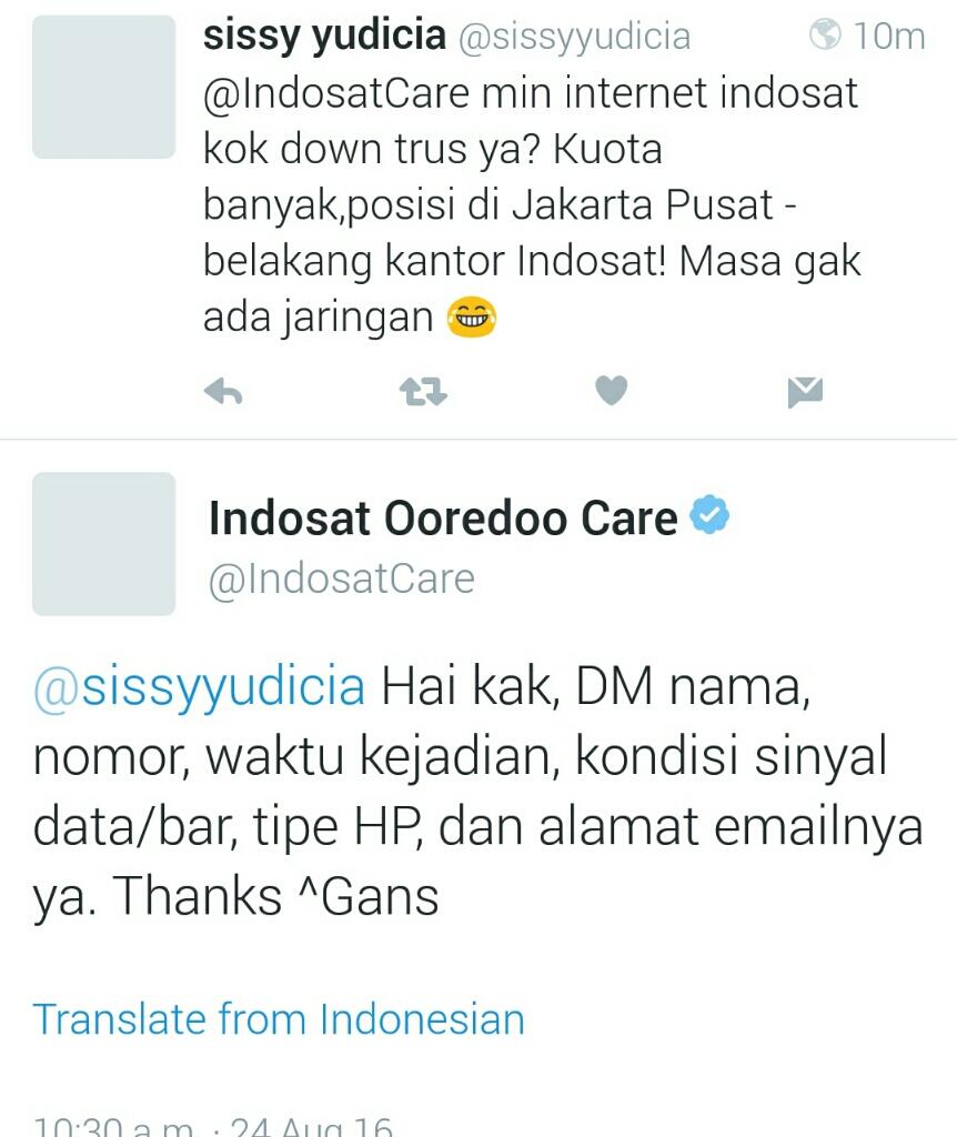 INDOSAT MENGADAT ( LAGI MAIN TENIS )