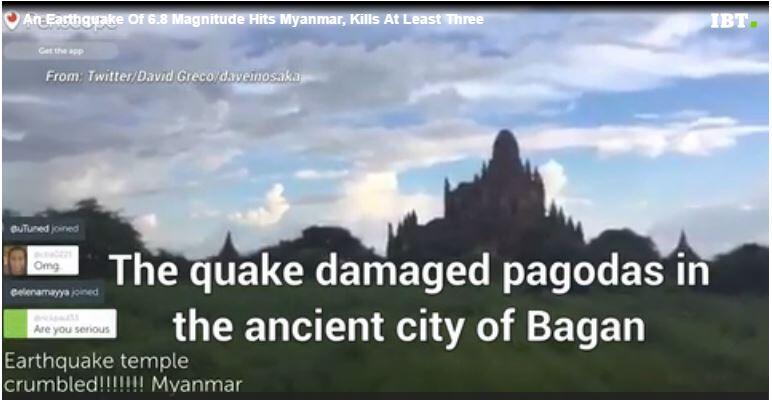 Myanmar Diguncang Gempa 6,8 SR