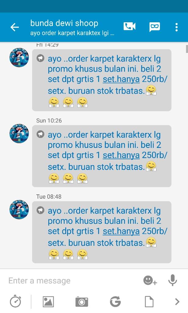 Penipuan jual karpet online