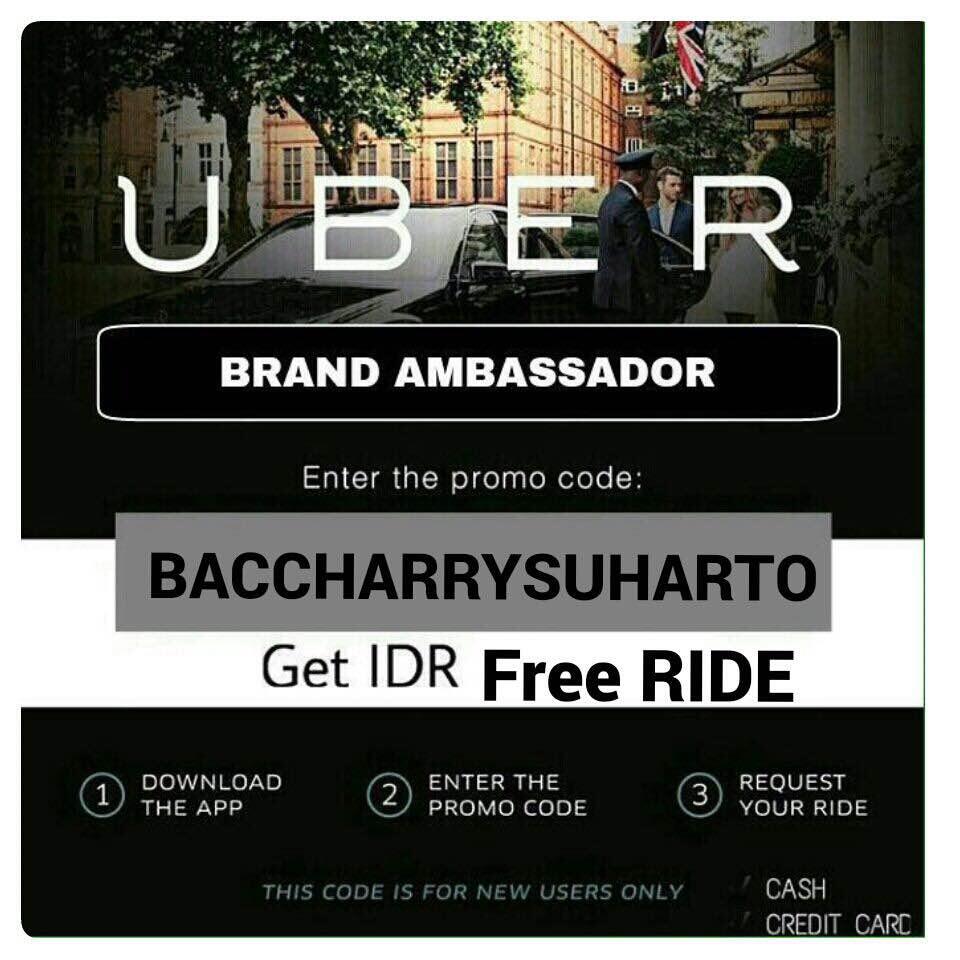 KODE VOUCHER UBER FREE RIDE* berlaku di Jakarta, Bandung