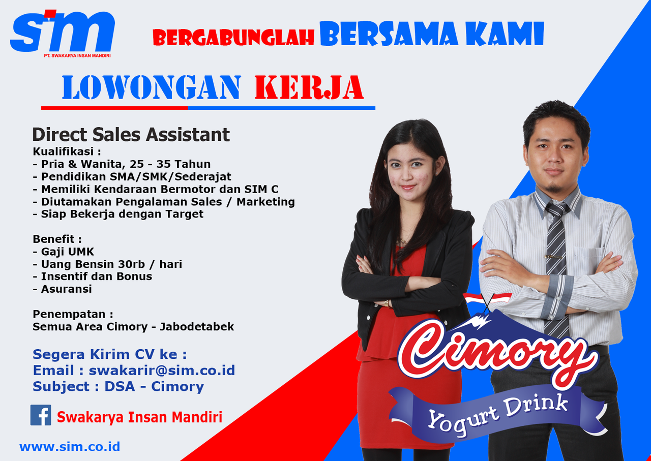 Direct Sales Assistant Cimory Jabodetabek