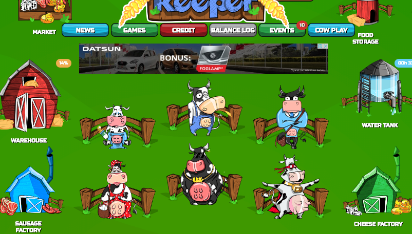 Cow Keeper Coin (active and trusted farmer game) (RCB 100%)