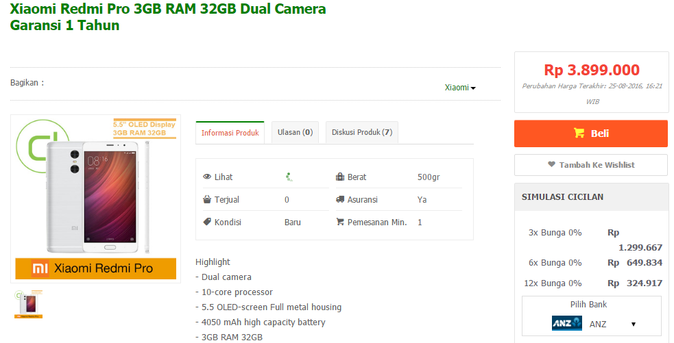 Redmi Pro Dengan Dual camera dan Fingerprint 