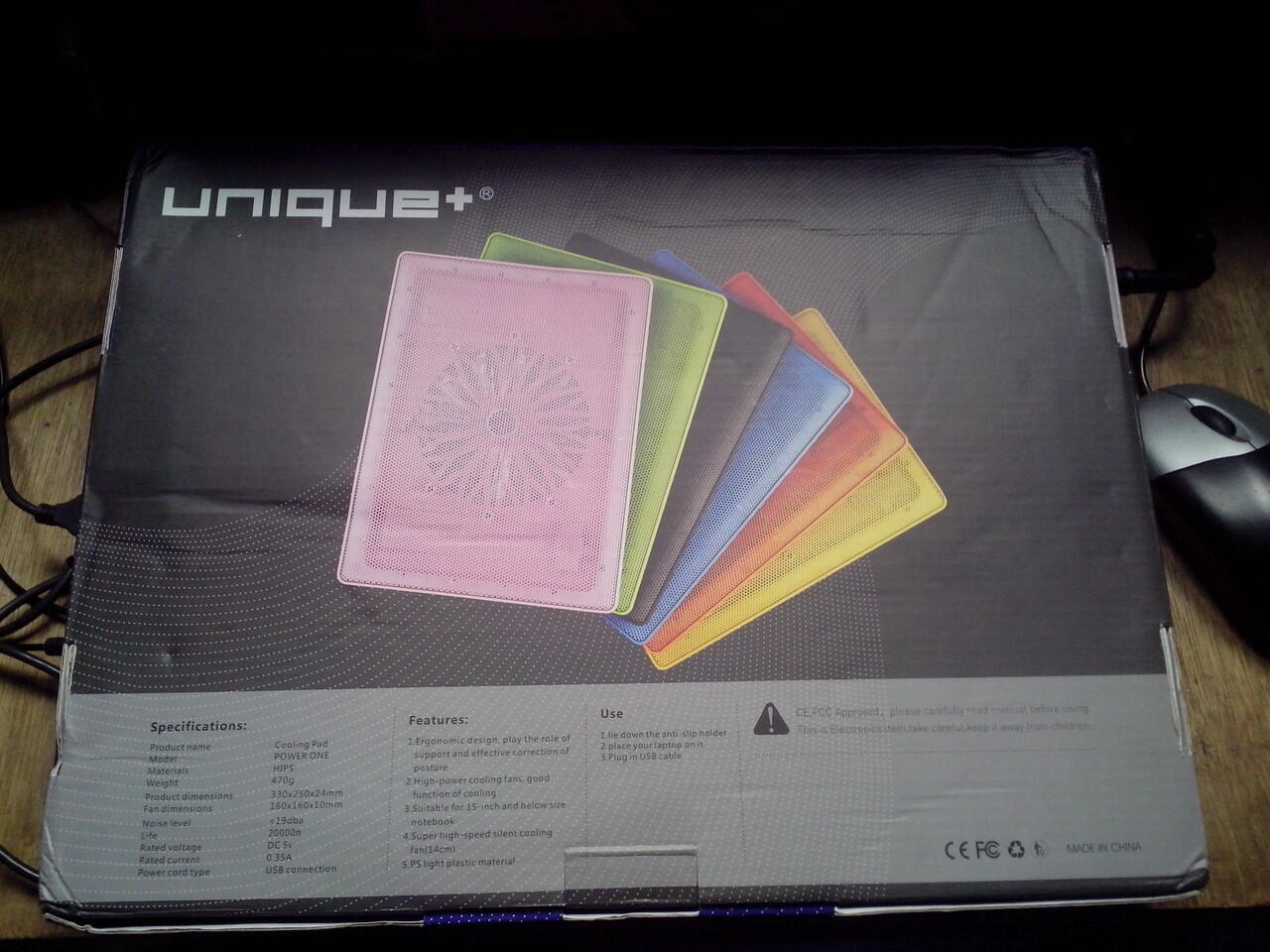 Review uNiQue Laptop Cooling Pad F1 with 1 Big Fan.