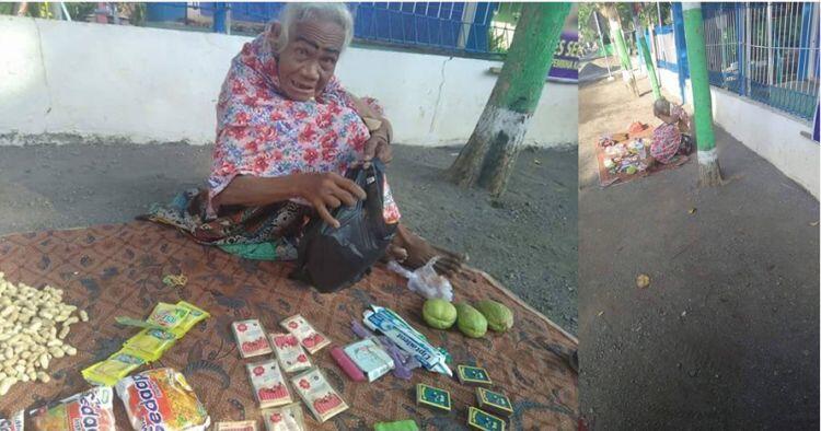 Mengais rezeki berjualan seadanya, nenek ini ajarkan ketabahan hidup