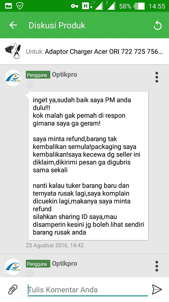 Hati2 belanja di tokp*d sama seller RAJANOTEBOOK ID