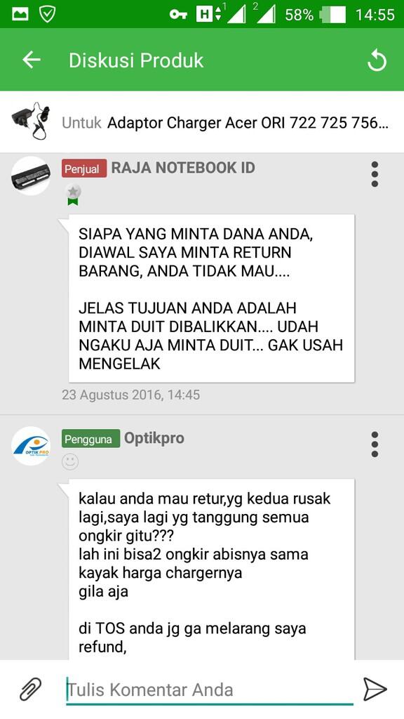 Hati2 belanja di tokp*d sama seller RAJANOTEBOOK ID