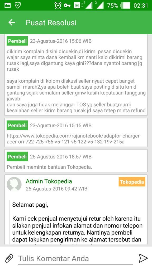 Hati2 belanja di tokp*d sama seller RAJANOTEBOOK ID