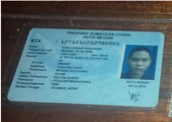 Inilah E-KTP Pelaku Bom Bunuh Diri di Medan, Dia Mengaku...