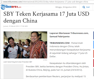 Ingatkan Jokowi Jangan Dikontrol Cina,Ternyata..! Ini Dia Fakta Mesranya SBY dgn Cina