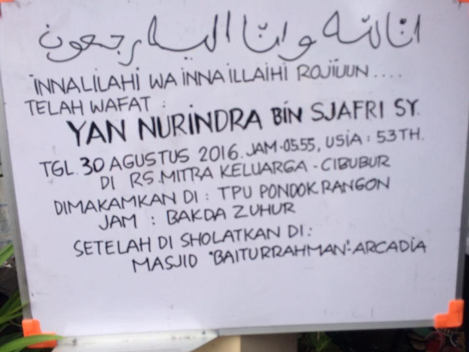 Selamat Jalan Bapak Pelopor Hypnosis Indonesia