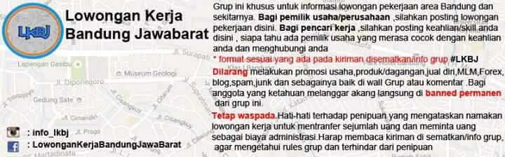 Lowongan Kerja Bandung Jawa Barat &#91;Berbagi Info: Partime/Fulltime/Contract&#93;