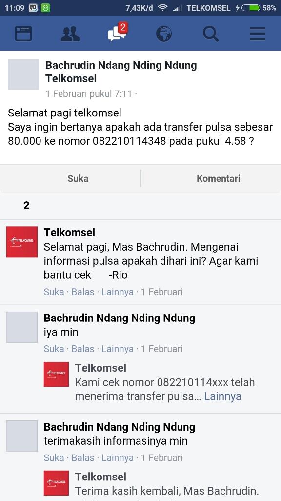 Hati hati! Penipuan paket data Telkomsel Andika Pradana 082210114348