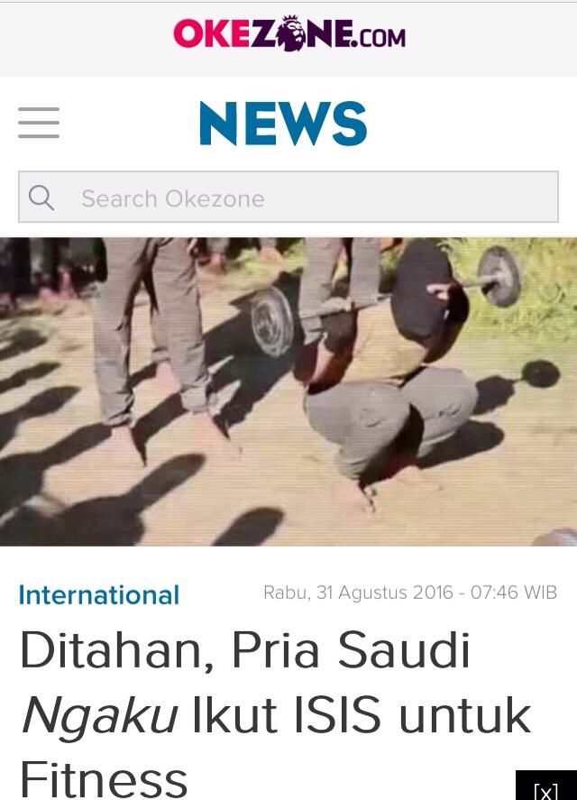 Ditahan, Pria Saudi Ngaku Ikut ISIS untuk Fitness