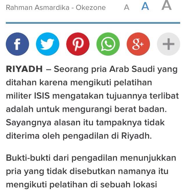 Ditahan, Pria Saudi Ngaku Ikut ISIS untuk Fitness