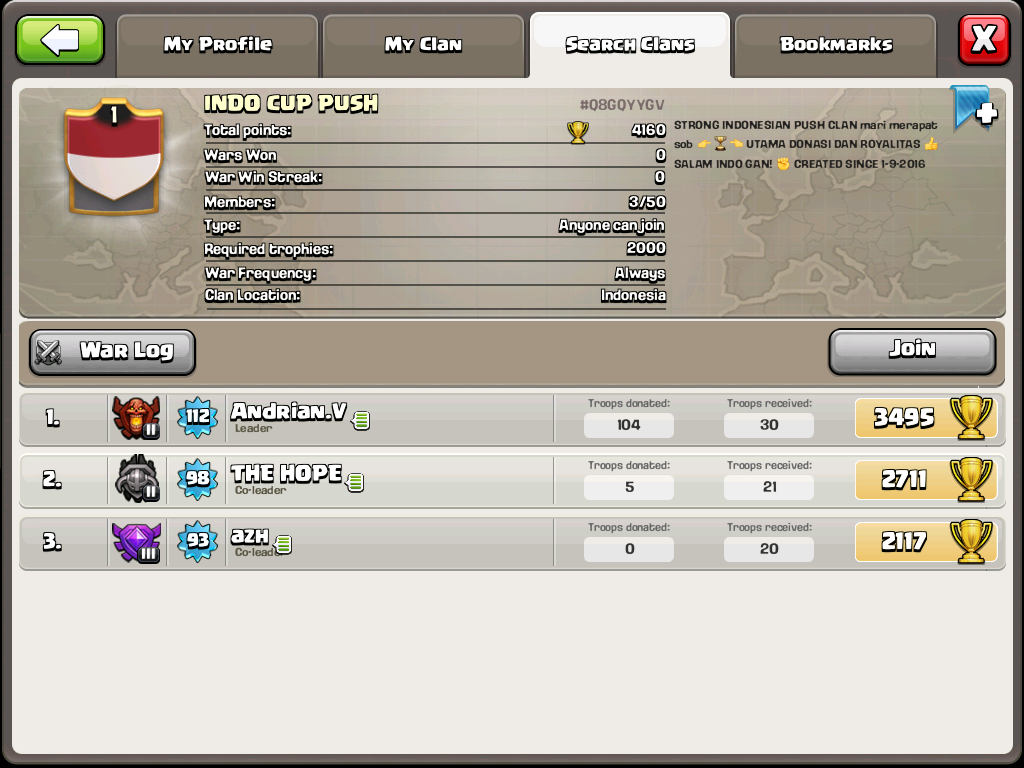 Join clan