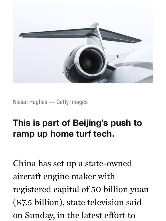 China Launches State-Owned Aircraft Engine Maker