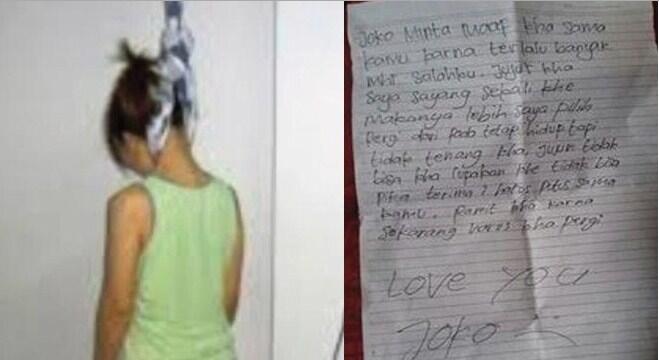 Merinding, Sebelum Gantung Diri Gadis Cantik Ini Tulis Surat Kepada Ibu Dan Pacarnya