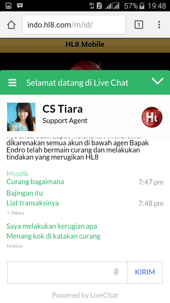 HL8 Penipu modal dan kemanangan tidak dibayar acount di blokir