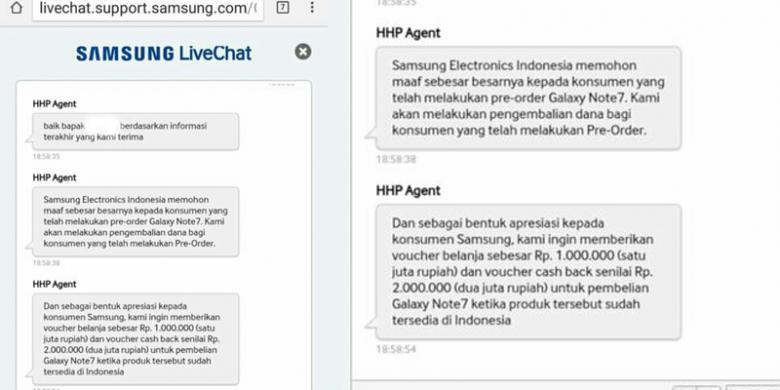 Pre-Order Galaxy Note 7 Batal, Ini Ganti Rugi dari Samsung