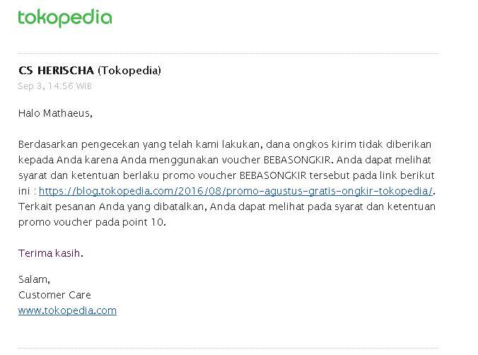 Gratis Ongkir Tokopedia MEMBINGUNGKAN