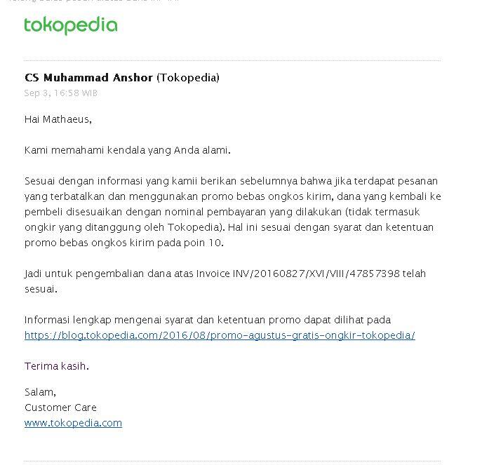 Gratis Ongkir Tokopedia MEMBINGUNGKAN