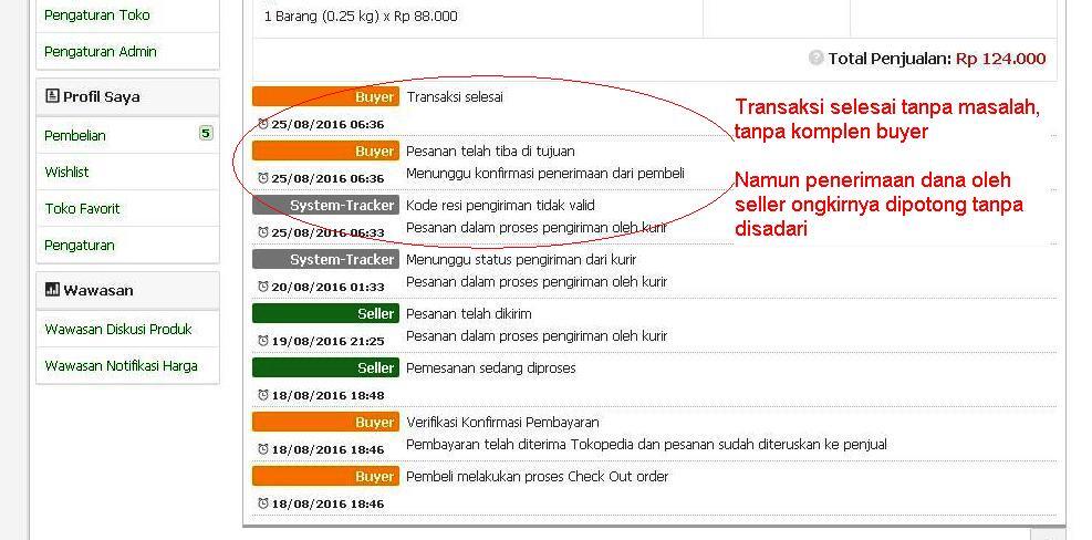 Seller TOKOPEDIA Waspada Modern Stealing