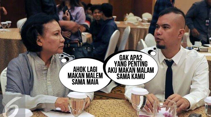 Ahok Bertemu Maia Estianty dan Dewi Persik di Rumah Dinas Gubernur