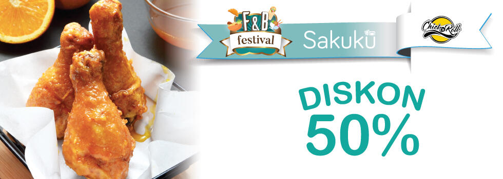 F&B Festival Sakuku: Diskon 50% atau Buy one Get one Free!