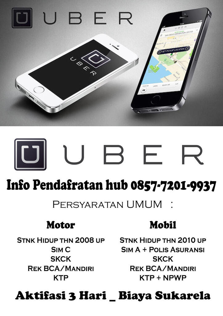Langsung ON 1 hari bisa narik uber mobil atau motor