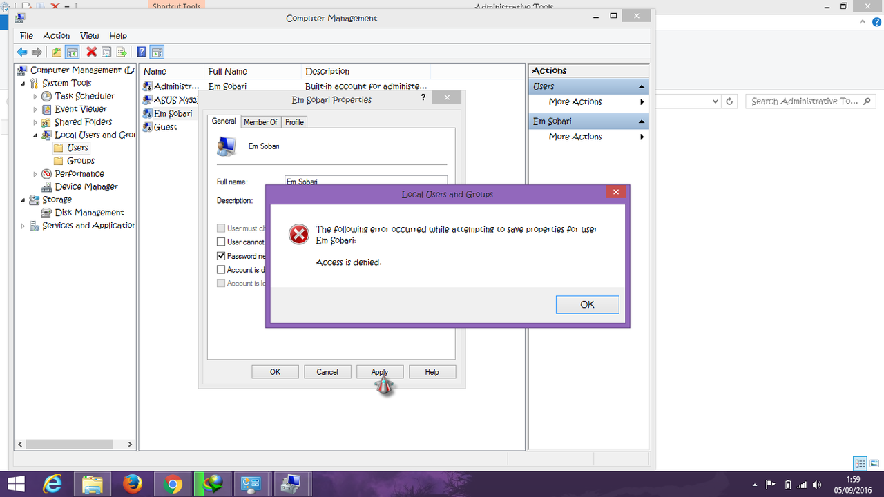 HELP User Account Control gak bisa klik YES