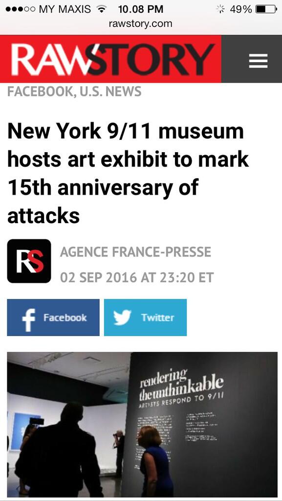 New York 9/11 museum hosts art exhibit to mark 15th anniversary of attacks