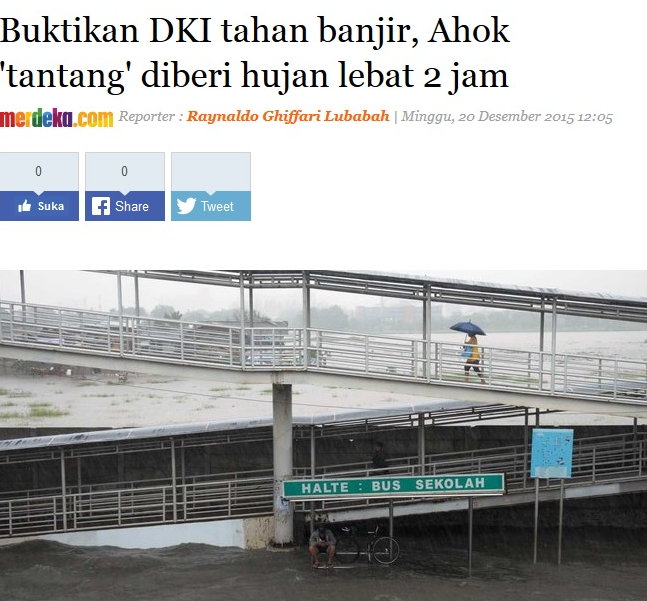Jakarta Diguyur Hujan Lebat, Muncul Genangan 60 Cm di Kemang