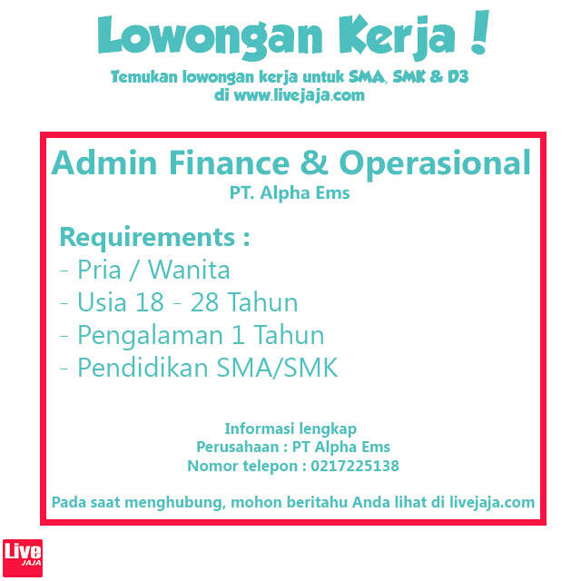 Lowongan Kerja Sebagai Admin