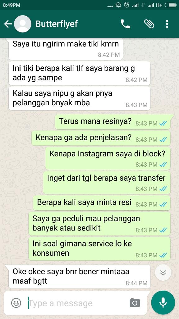 Surat Terbuka Untuk instagram butterflyeffect90 online shop penipu