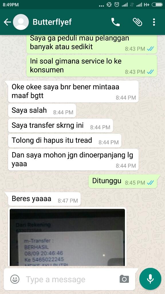 Surat Terbuka Untuk instagram butterflyeffect90 online shop penipu