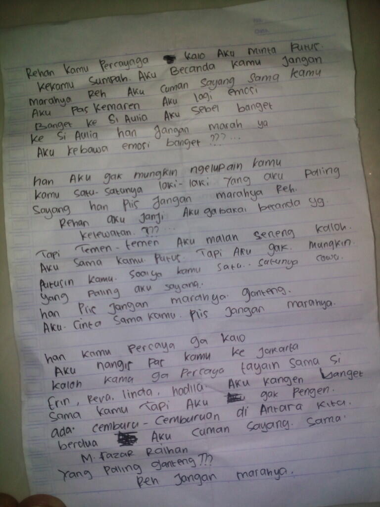 Ini dia Surat yang bikin sekeluarga mabok.