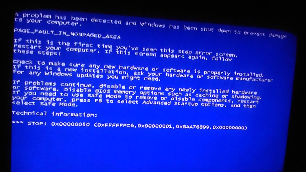 layar blue screen ketika bermain game RF PS