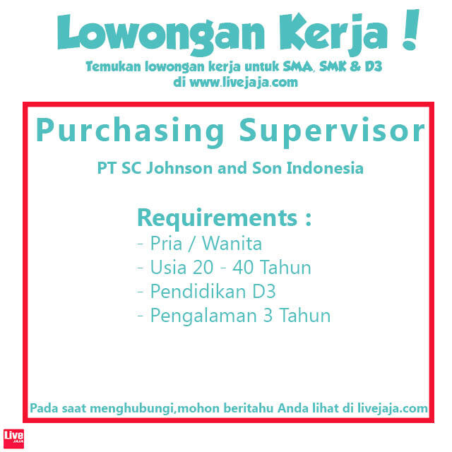 Lowongan Kerja PT. SC Johnson and Son Indonesia  KASKUS