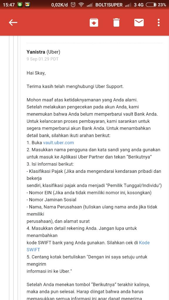 penipuan yang di lakukan Uber Indonesia