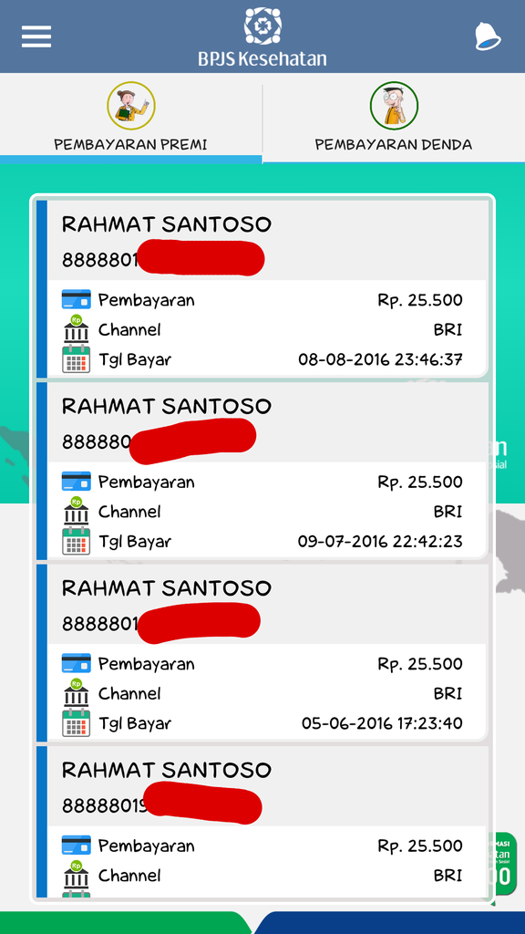 Pembayaran Iuran BPJS Kesehatan Via ATM BRI Rp.0?,-